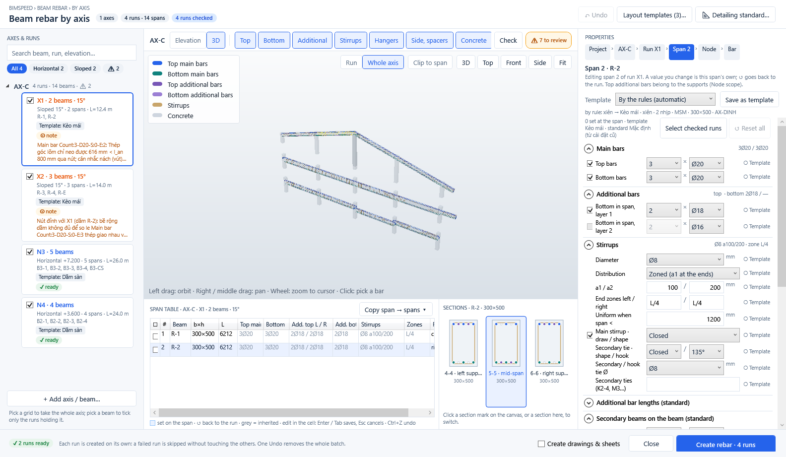 Beam Axis 3D preview